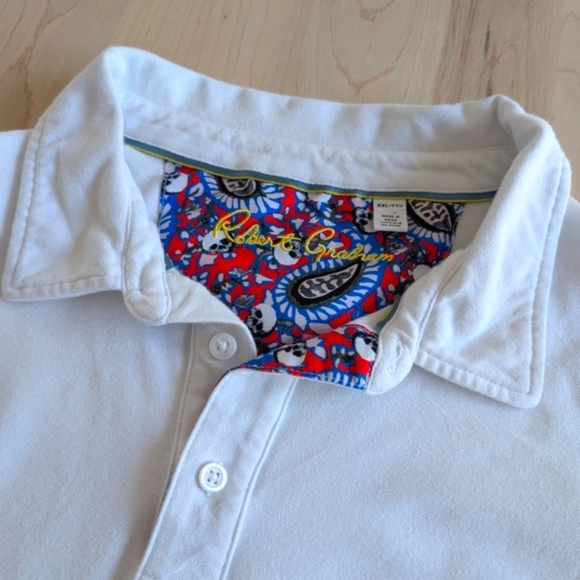 ROBERT GRAHAM White Polo Shirt - Picture 3 of 13